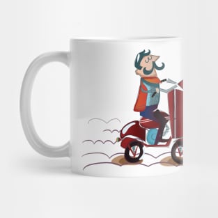 Moped rider Mug